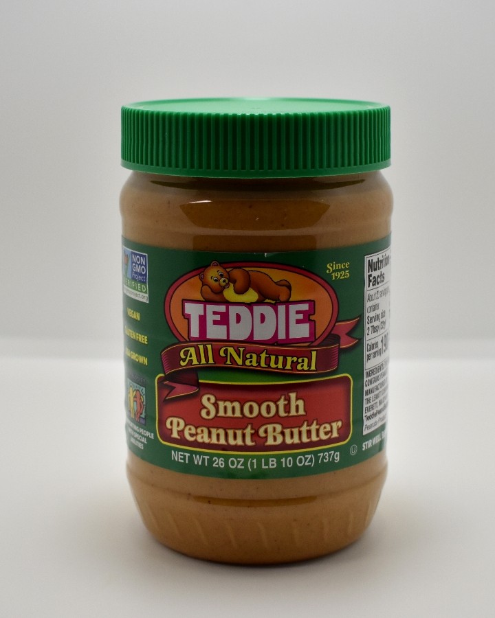 Peanut Butter, Teddie, Smooth (26oz jar)