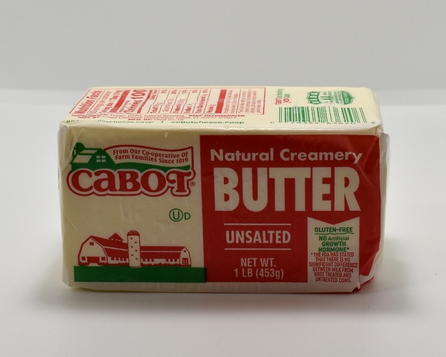 Unsalted Butter, Cabot (1 pound block)