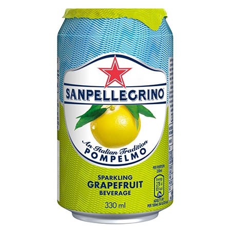 San Pellegrino Soda, Grapefruit (330mL can)