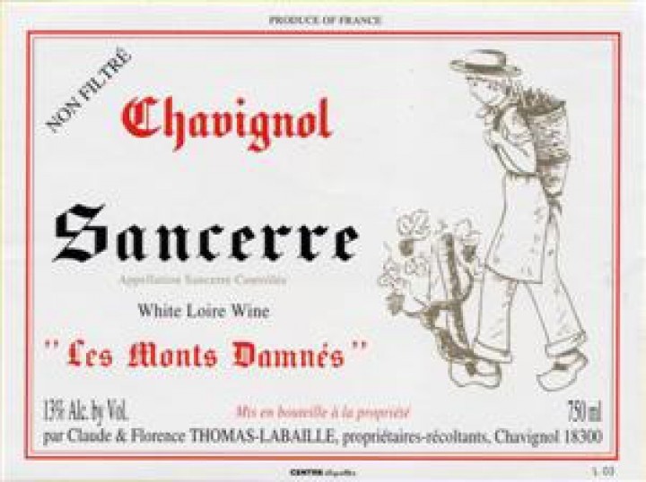 Thomas-Labaille, Sancerre, Chavignol, "Les Mont Damnés" 2022 (sust)