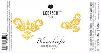 Loersch, Mosel, Riesling Trocken, "Blauschiefer" 2022 (org)