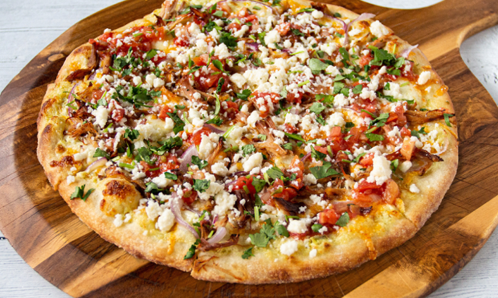 Personal Pizza Of The Month Dre's Chronic Carnitas