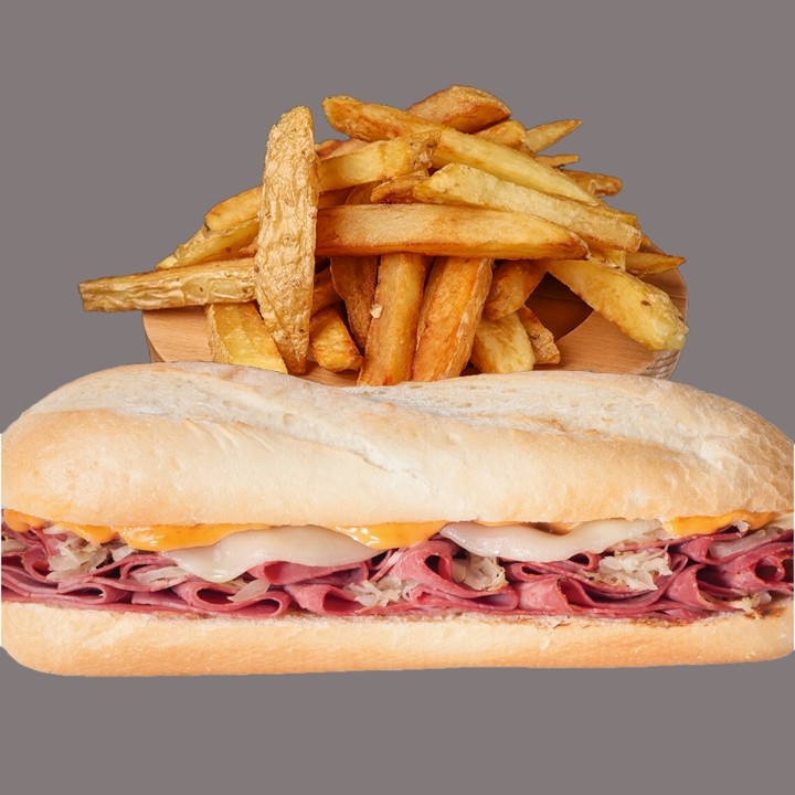 Reuben Philly with a side order