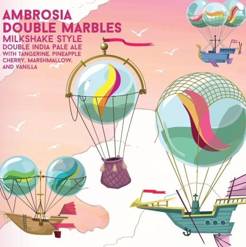 MORE Brewing Ambrosia Double Marbles (Dbl Milkshake IPA-4pk 16oz cans)