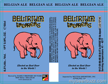 Delirium Tremens (Belgian golden ale- 4pk 16oz cans)