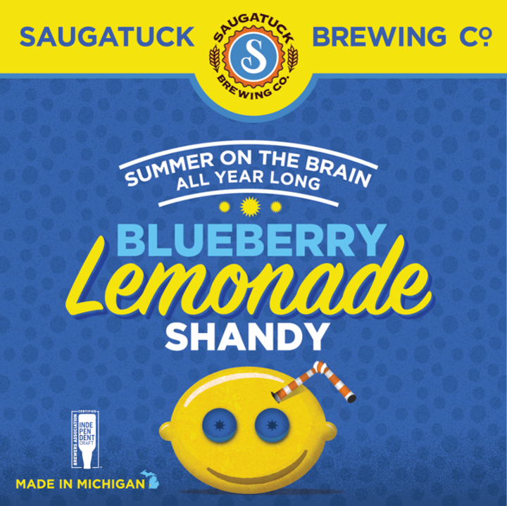 Saugatuck Blueberry Lemonade Shandy (Fruit Beer-6pk-12oz cans)
