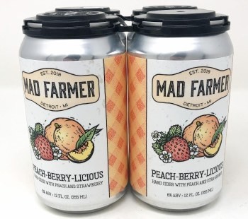 Mad Farmer Peach Berrylicious (4pk, 12oz cans)