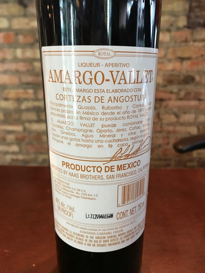 Amargo Vallet Bitters