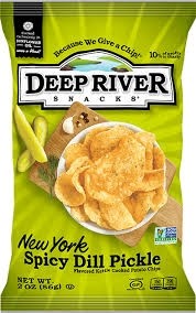 Deep River Spicy Dill Pickle Chips 2oz bag