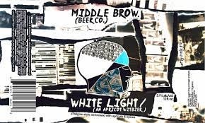 Middle Brow White Light (Belgian Witbier w/ Apricot and Cardamom-4pk 16oz cans)