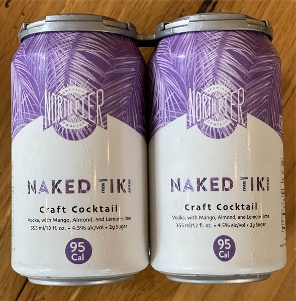 North Pier Naked Tiki (Tropical Vodka Cocktail-4pk 12oz cans)