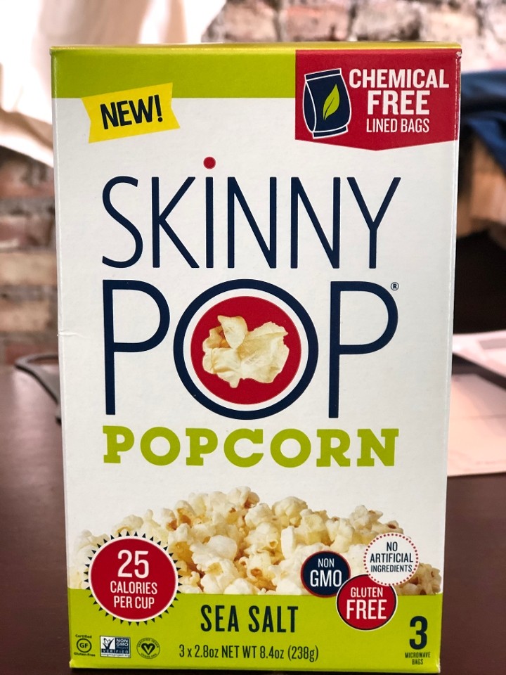 Skinny Pop Sea Salt Microwave Popcorn (3pk)