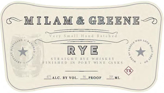 Milam & Greene, Straight Rye Port Finish