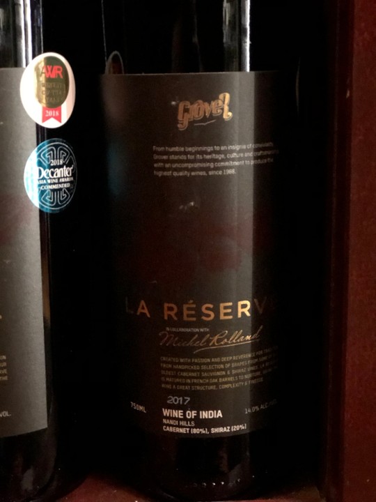 Grover Zampa Vineyards 2017 Cabernet Sauvignon 'La Reserve'