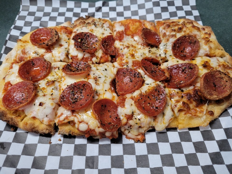 *Charred Pepperoni Pizza