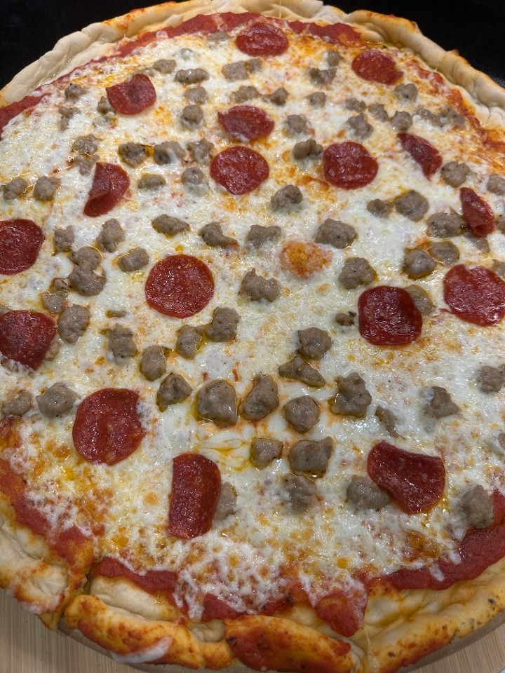 SLICE SAUSAGE & PEPPERONI PIZZA