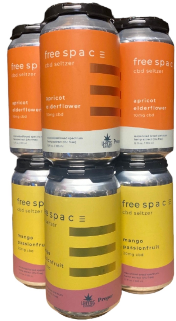 4 HANDS FREE SPACE CBD SELTZER CAN 12 OZ