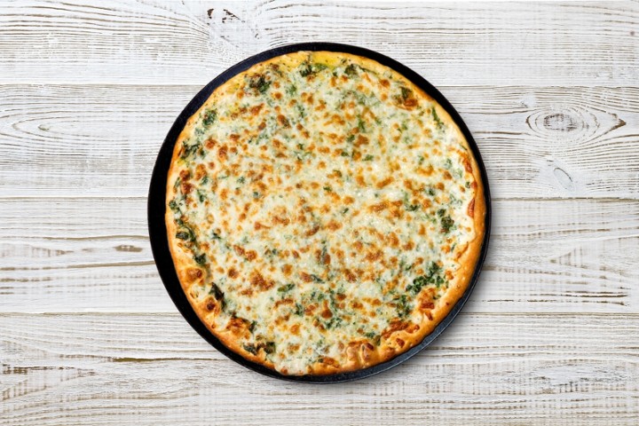 Large Spinach Alfredo Pizza