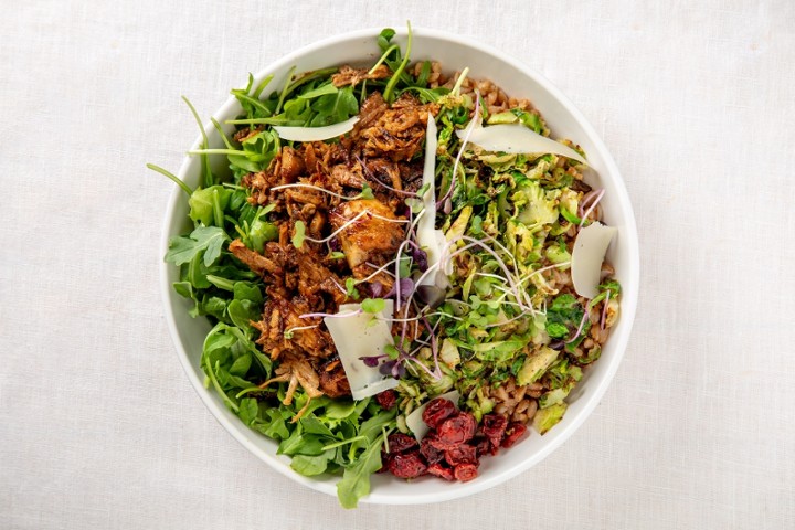 Slow Roasted Pork & Shaved Brussels Sprouts.