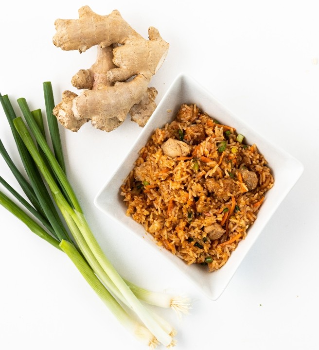 Agave, Ginger, & Sriracha Fried Rice w/ Chicken - GF