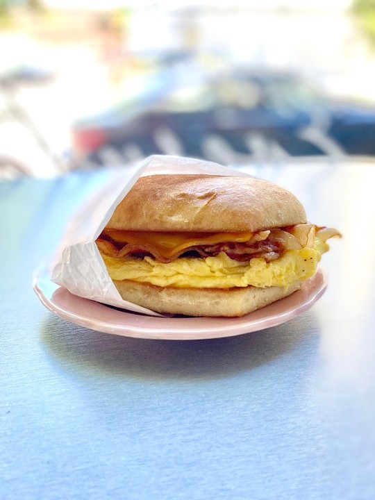 Bacon Egg and Cheese Sando