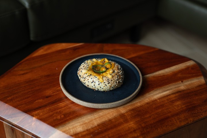 Roasted Jalapeno Cheddar Bialy