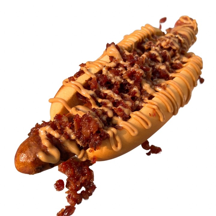 Candy Bacon Peanut Butter Dog