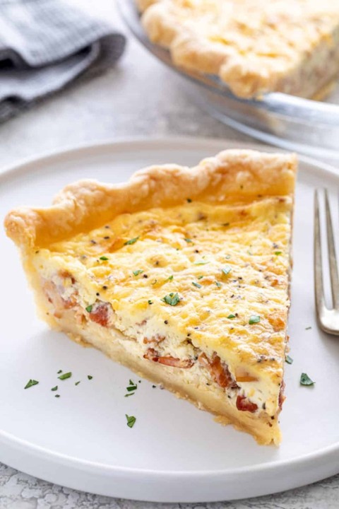 Family Quiche - Lorraine - Bacon and Swiss
