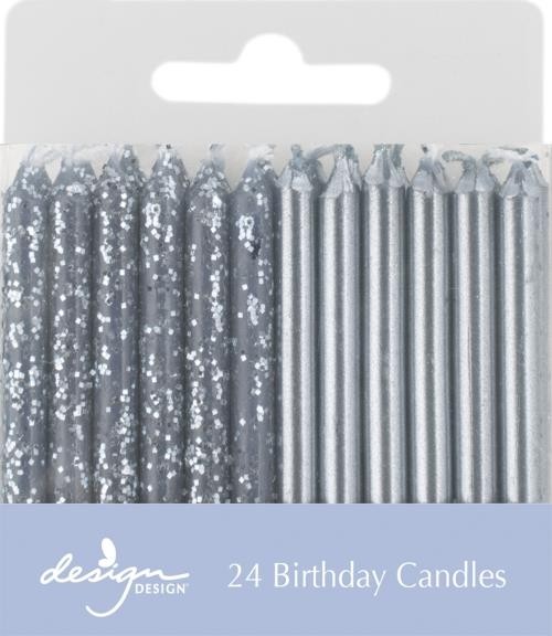 SILVER GLITTER- 24 stick pack