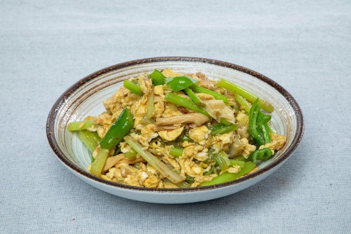 Farmer’s Stir Fry (Chinese celery,,Tofu, Egg)
