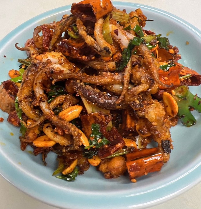 Szechuan Spicy Crispy Calamari (peanut)
