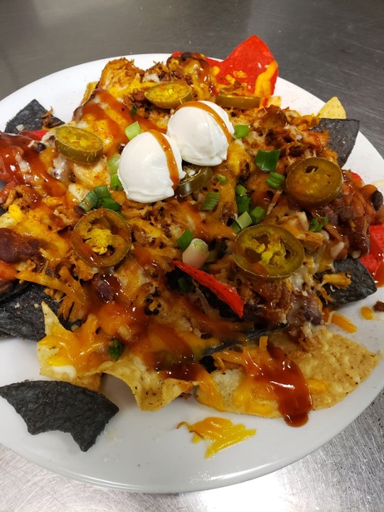 Triple Barbecue Nachos