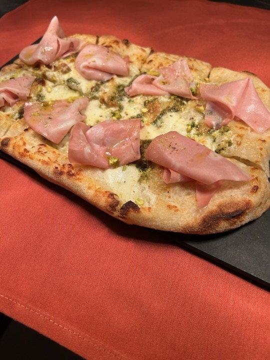 Mortadella & Pistachio Pinsa (Pizza)