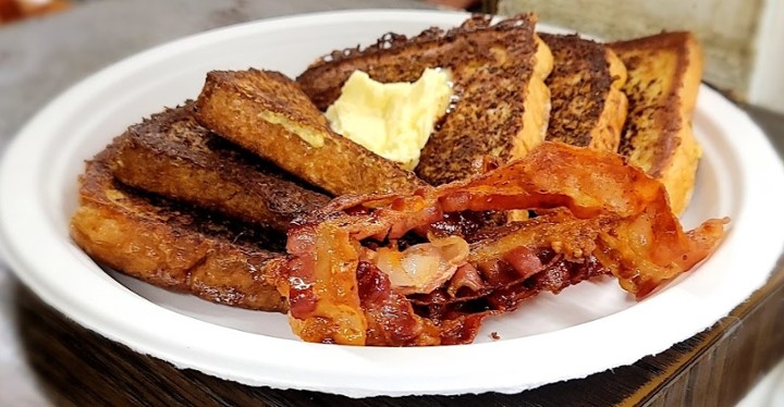French Toast With Bacon, Sausage, Scrapple or Ham