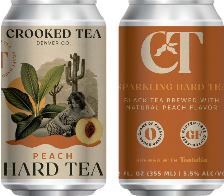 Peach Crooked Tea 6-Pack