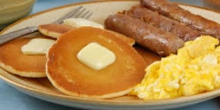 Pancakes Platter w/1 breakfast meat & 2 eggs
