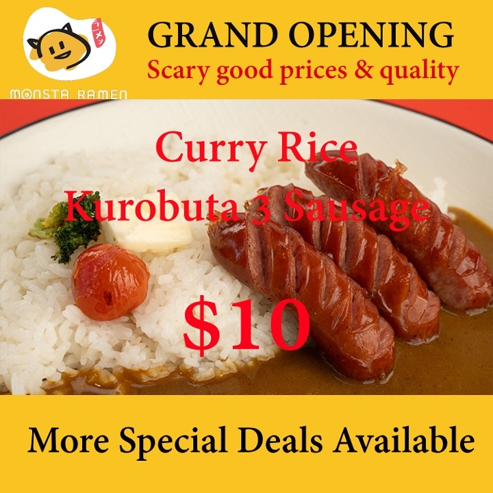 $10) Curry rice w/ 3 Sausage