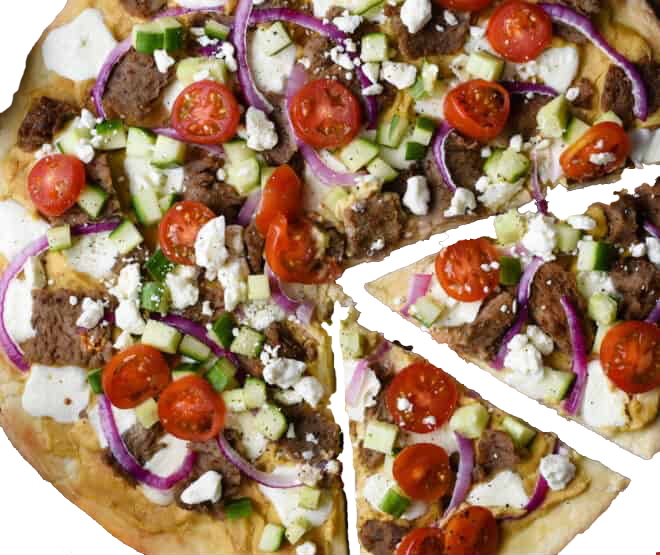 OPEN-FACED FETA GYRO PITA