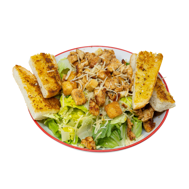 #20 Chicken Ceaser Salad w/Garlic Bread + Free Soda