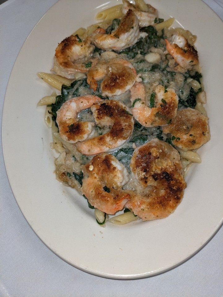 Spinach & Shrimp Oreganata
