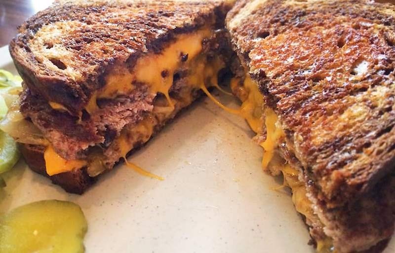 Patty Melt on Marble Rye