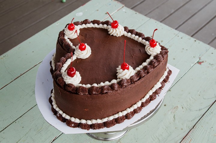 Indulgent Dark Chocolate Heart Cake - Large