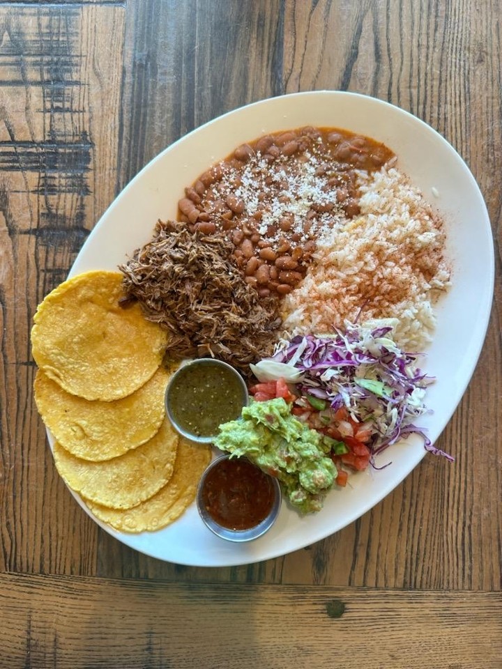 Barbacoa Taco Platter
