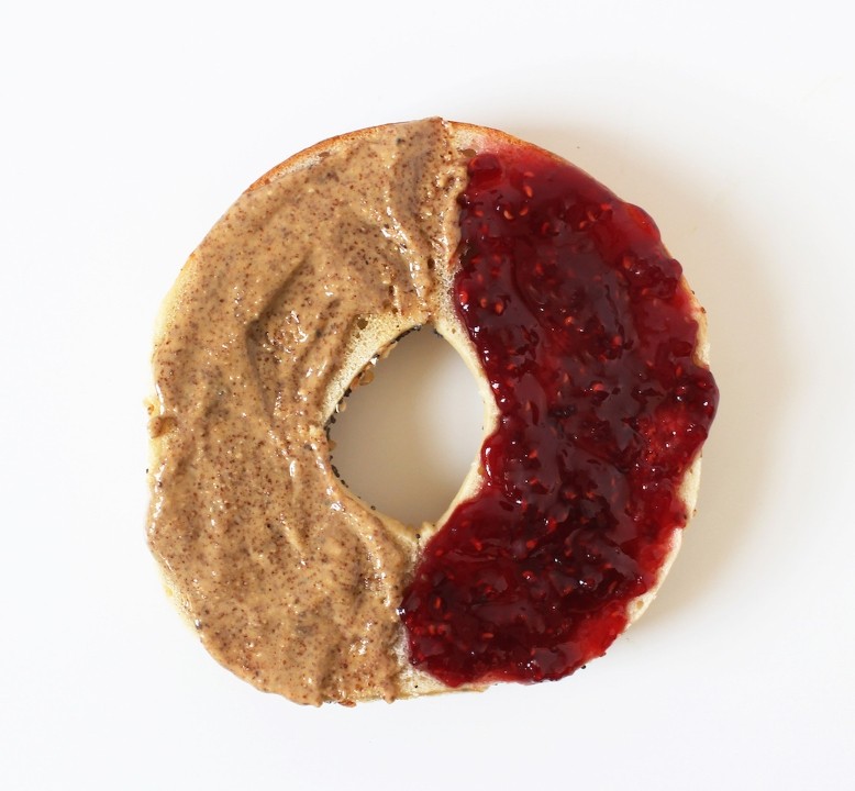 Hand Rolled Bagel with PB&J