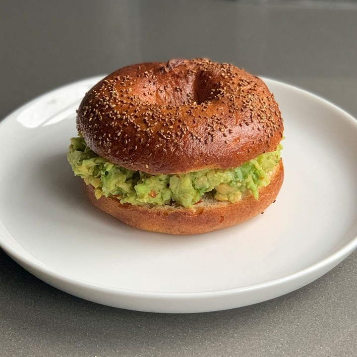 Hand Rolled Bagel with Avocado