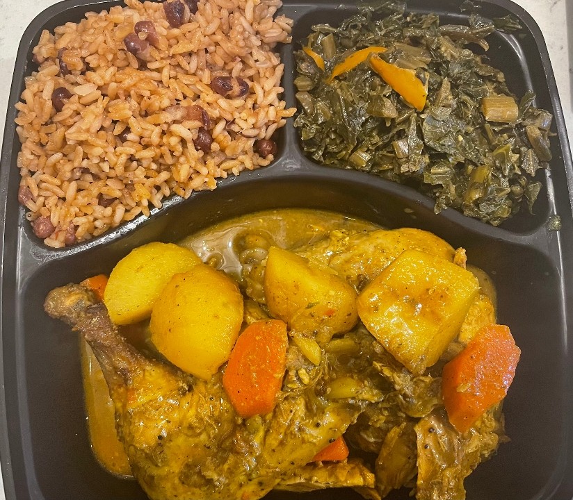 CREOLE CURRY CHICKEN MEAT +2 Sides