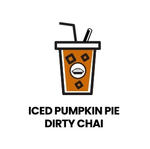 ICED Pumpkin Pie Dirty Chai Latte