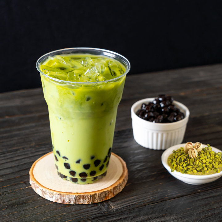 Pistachio Boba Milk Tea