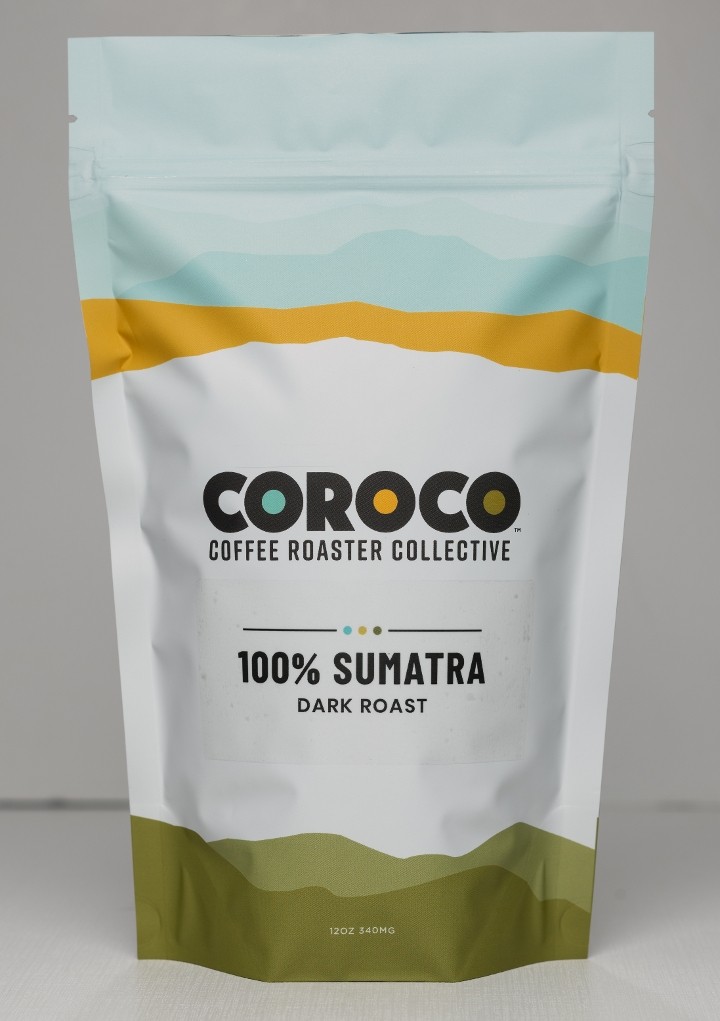 12 oz COROCO 100% Sumatra (Whole Bean)