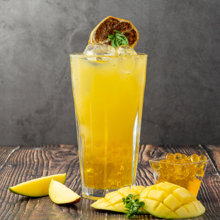 Mango Popping Boba Lemonade